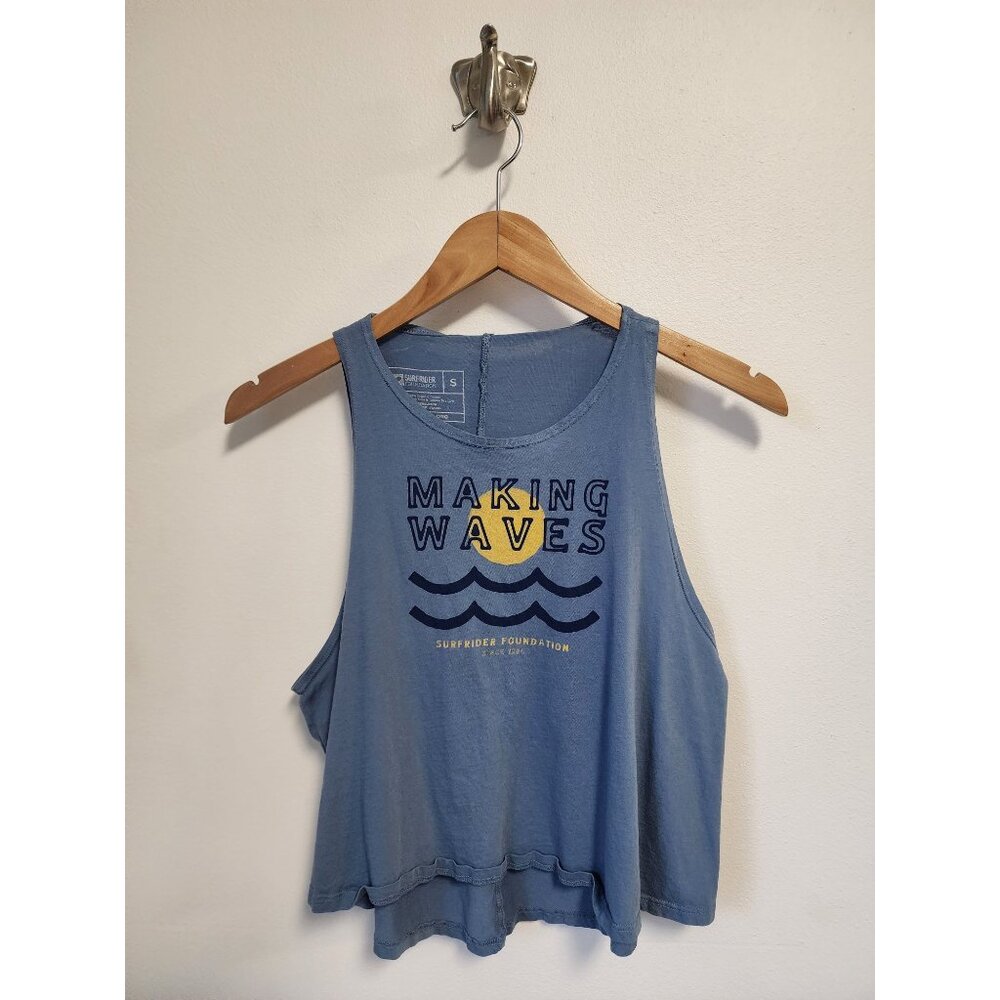 Surfrider blue Making Waves tank top S